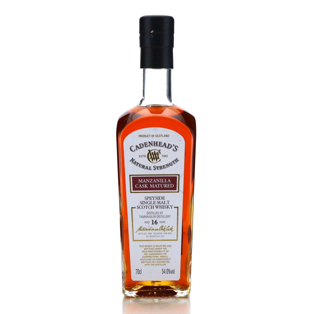 Tamnavulin 2008 Cadenhead's 16 Year Old Manzanilla Cask