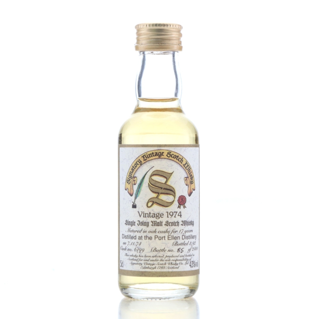Port Ellen 1974 Signatory Vintage 17 Year Old Miniature