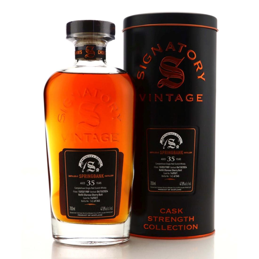 Springbank 1989 Signatory Vintage 35 Year Old Cask Strength Collection ...