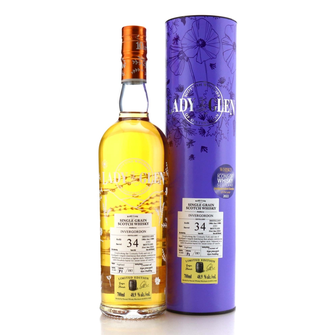 Invergordon 1988 Lady Of The Glen 34 Year Old / 10th Anniversary