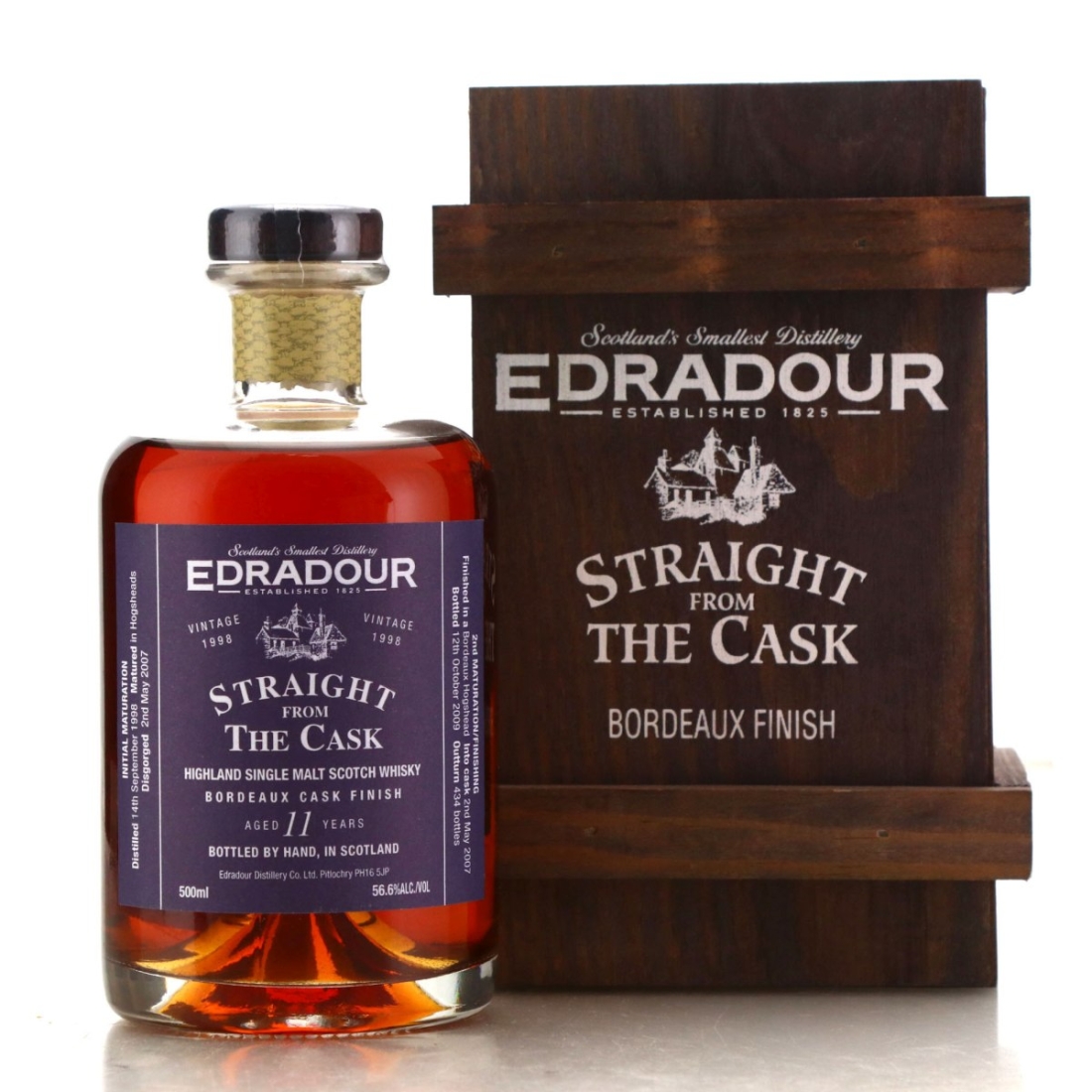 Edradour 1998 Straight from the Cask 11 Year Old Bordeaux Finish 50cl