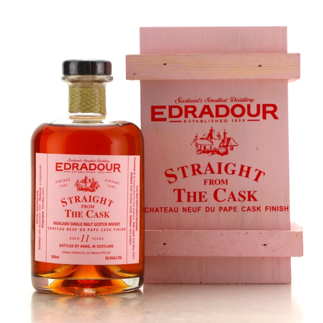 Edradour 1997 Straight from the Cask 11 Year Old Chateauneuf Du Pape Finish 50cl