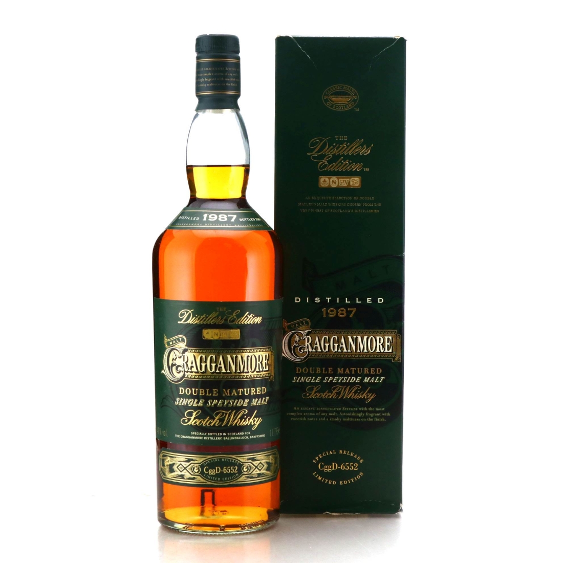 Cragganmore 1987 Distillers Edition CggD-6552 1 Litre