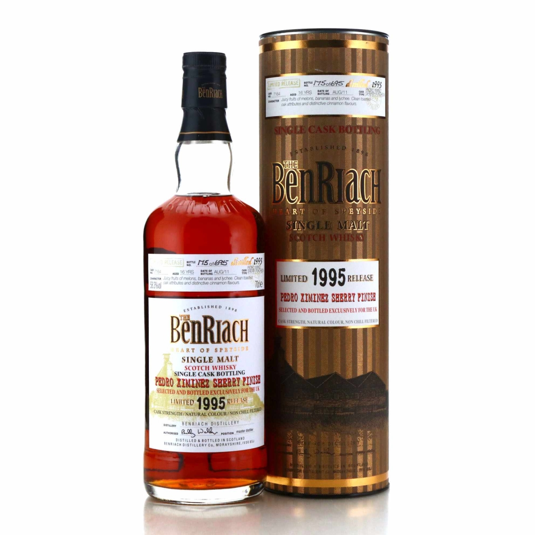Benriach 1995 Single PX Cask 16 Year Old #7164 / UK