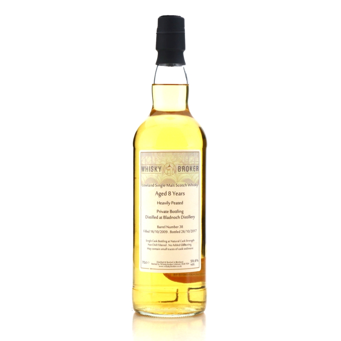Bladnoch 2009 Whisky Broker 8 Year Old / Heavily Peated