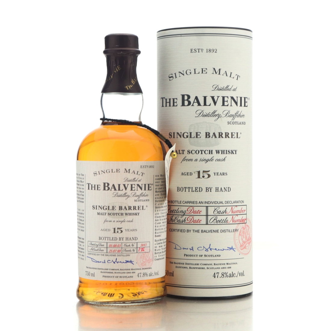 Balvenie 1988 Single Barrel 15 Year Old #3443 75cl / US Import