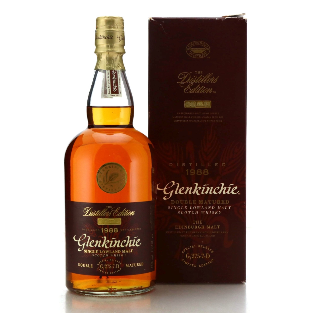 Glenkinchie 1988 Distillers Edition G/275-7-D 1 Litre