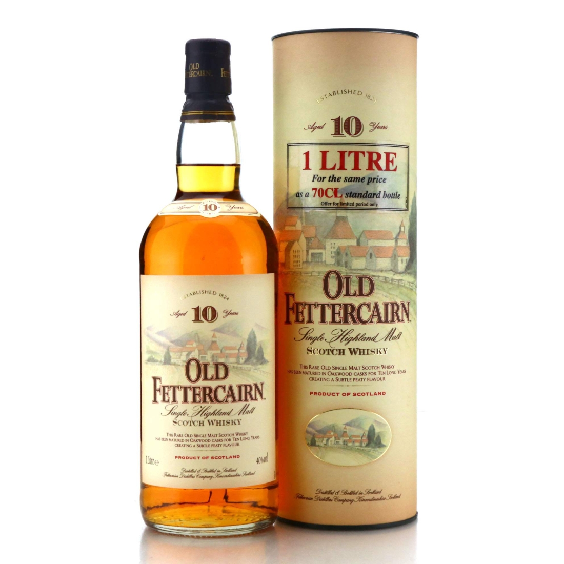 Old Fettercairn 10 Year Old 1990s 1 Litre