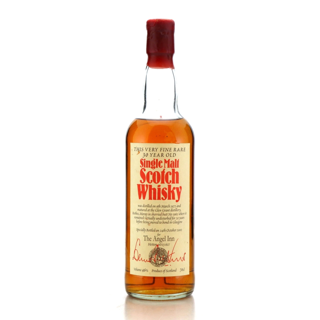 Glen Grant 1972 The Angel Inn 30 Year Old