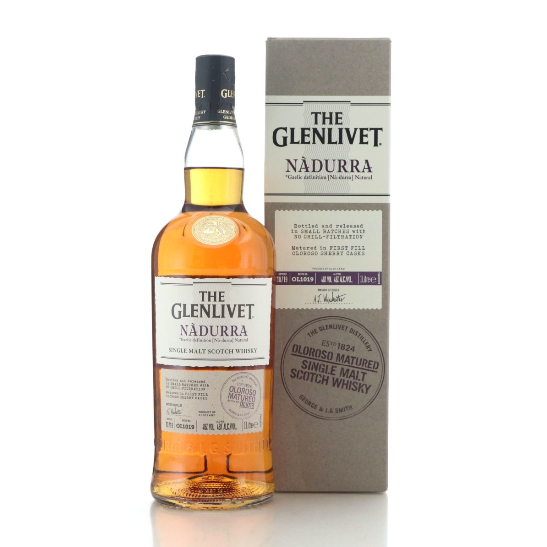 Glenlivet Nadurra Oloroso Matured Batch #OL1019 1 Litre