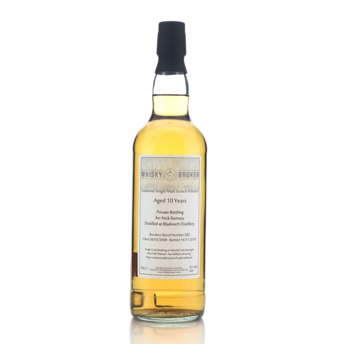 Bladnoch 2008 Whisky Broker 10 Year Old / Private Bottling