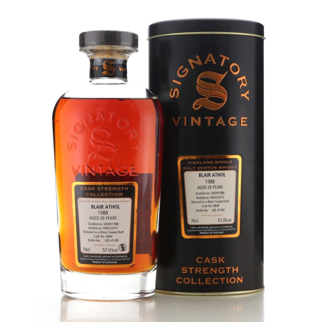 Blair Athol 1988 Signatory Vintage 26 Year Old Cask Strength #6804