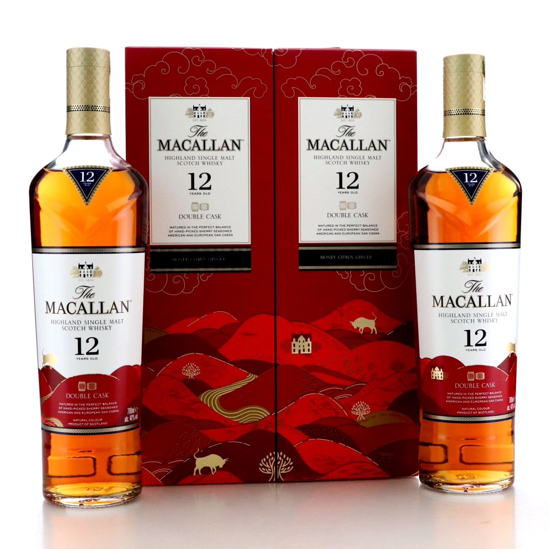 Macallan 12 Year Old Double Cask / Year of the Ox 2 x 70cl