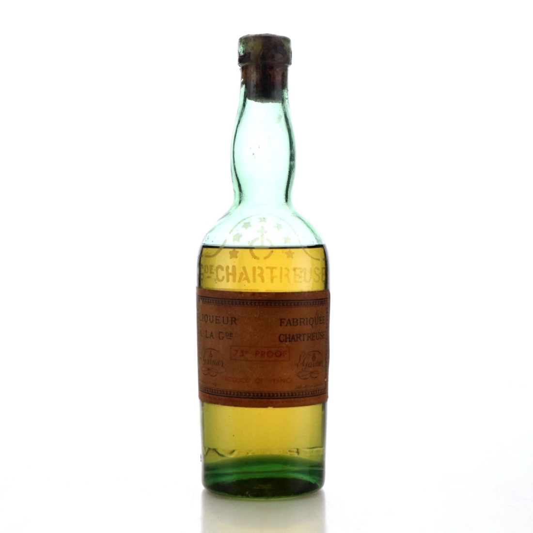 Chartreuse Voiron Yellow Label Half Bottle circa 1940s