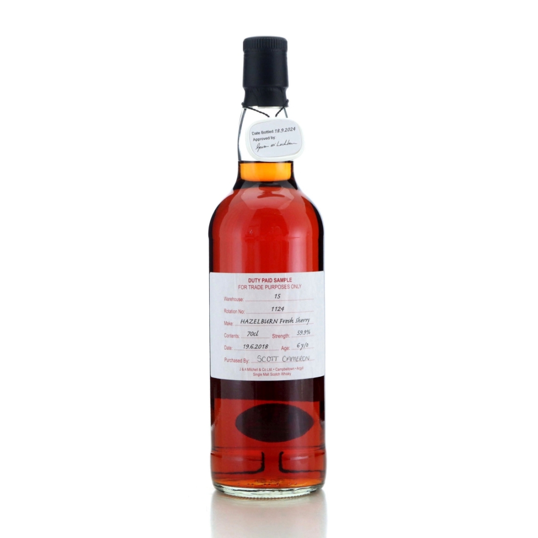 Hazelburn 2018 Duty Paid Sample 6 Year Old / Fresh Sherry