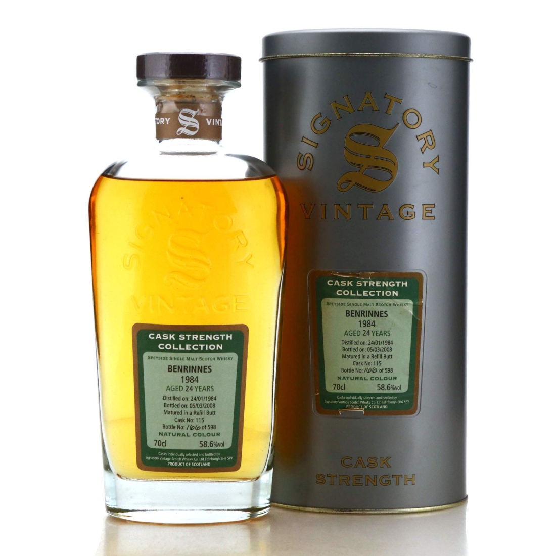 Benrinnes 1984 Signatory Vintage 24 Year Old Cask Strength
