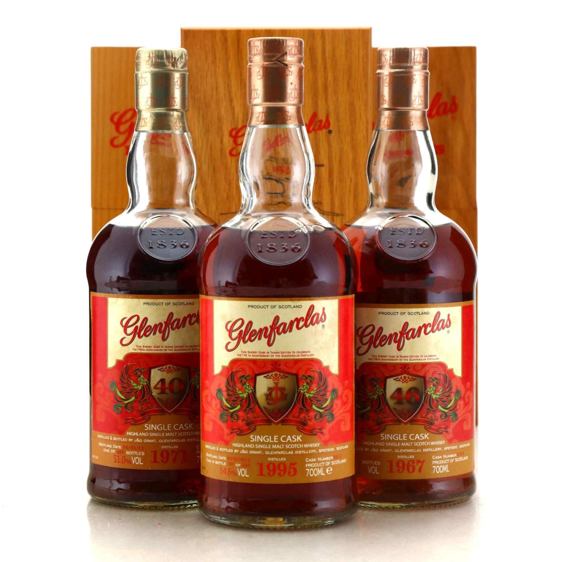Glenfarclas Single Cask 3 x 70cl / 175th Anniversary Taiwan Edition