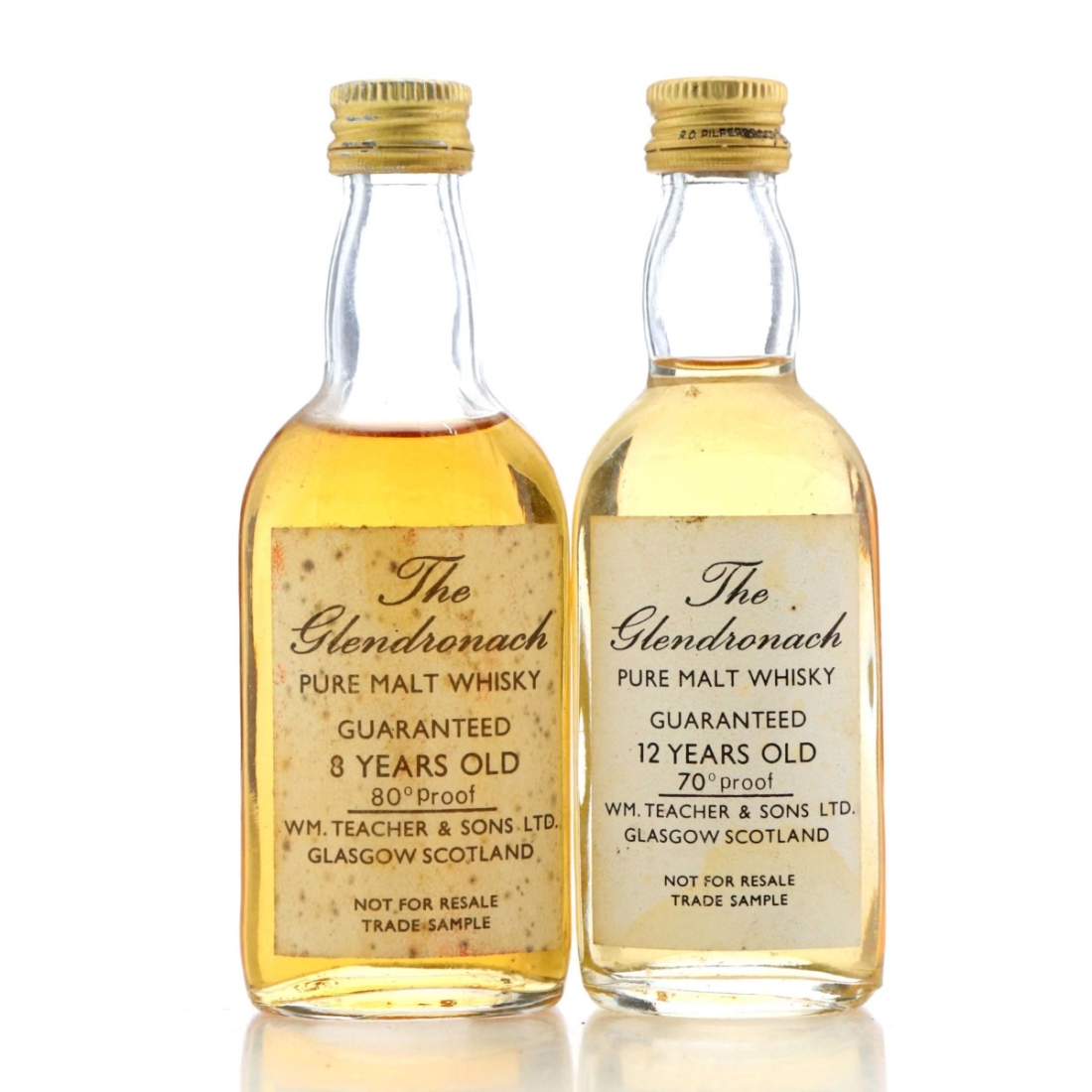 Glendronach Teacher's Miniature x 2 1970s