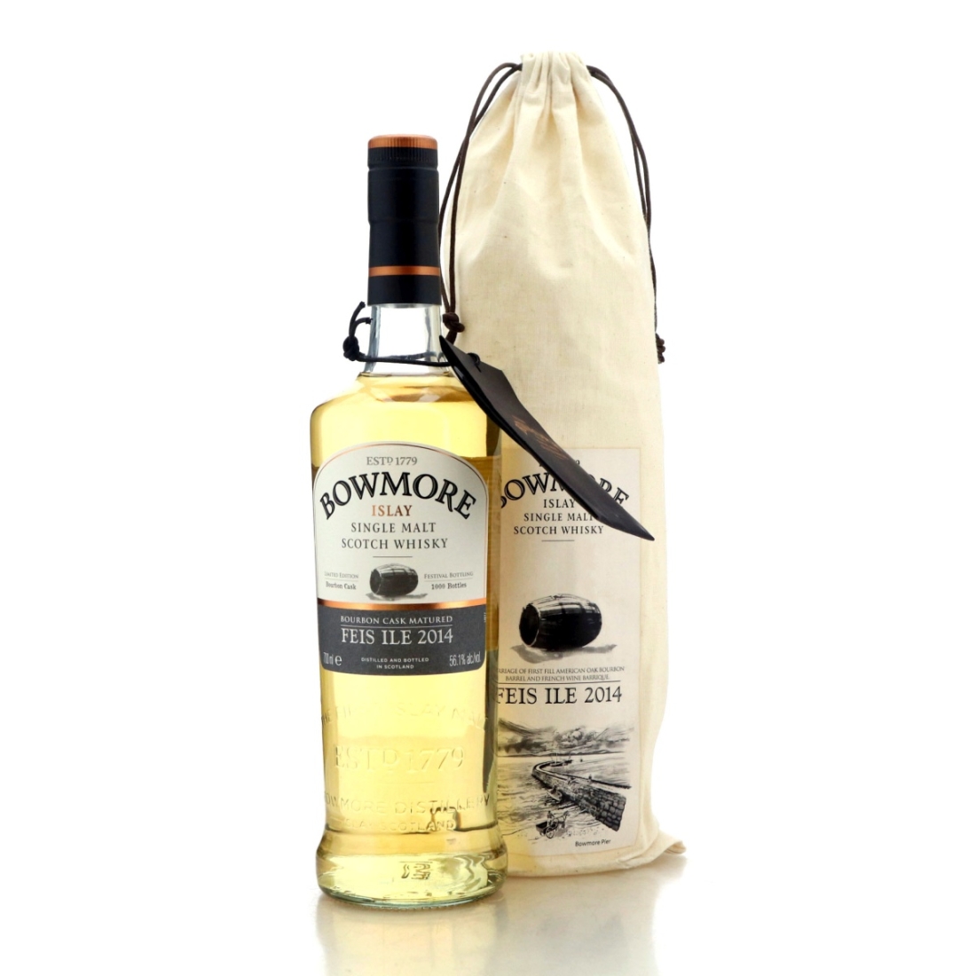 Bowmore Bourbon Cask Matured / Feis Ile 2014 - Signed by Eddie MacAffer