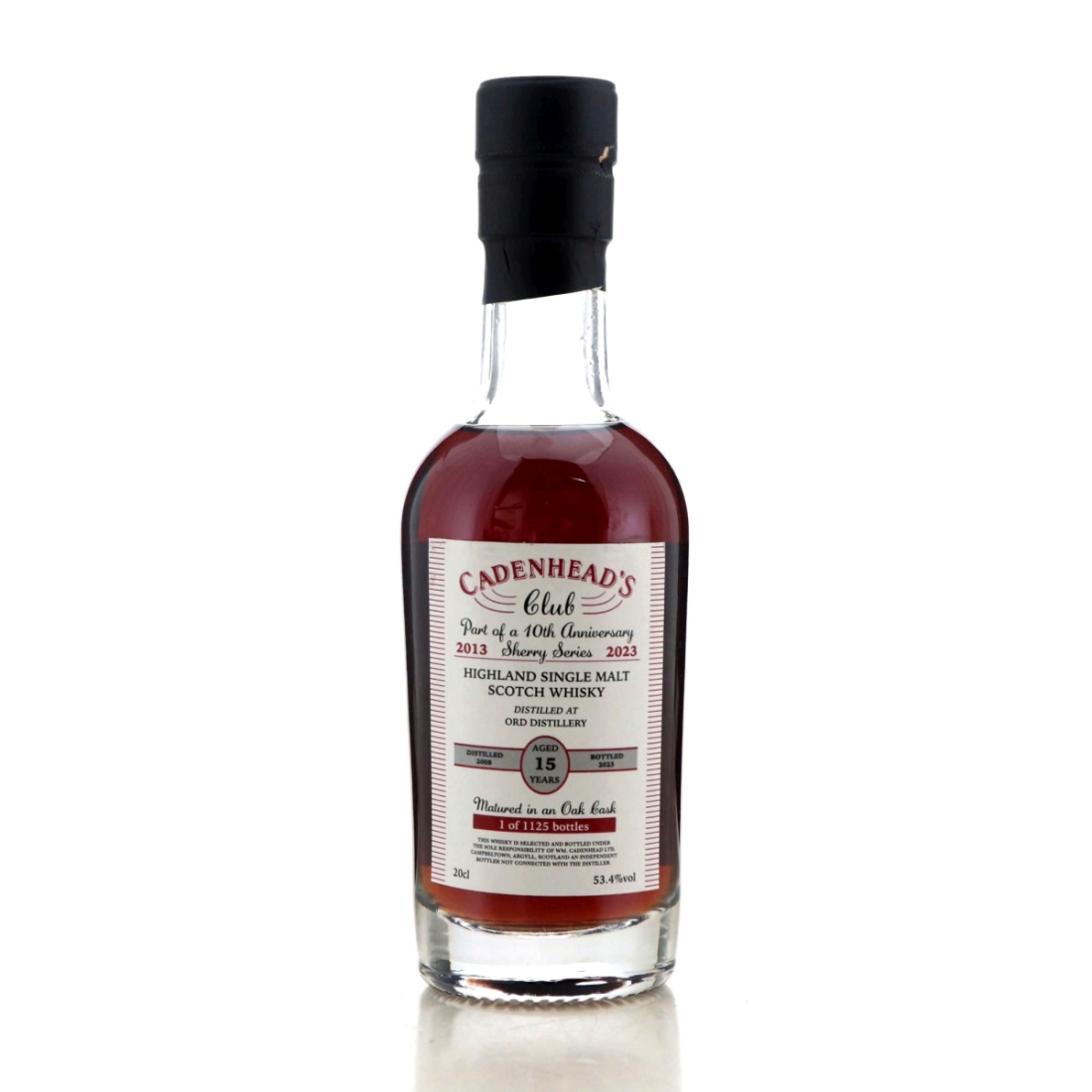 Glen Ord 2008 Cadenhead's Club 15 Year Old Sherry Series 20cl / 10th Anniversary
