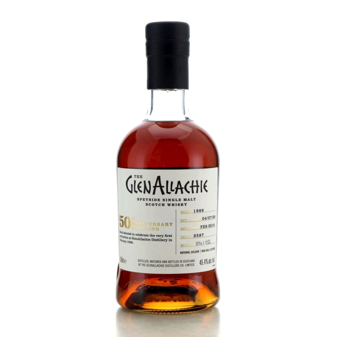 Glenallachie 1989 Single Cask #2587 50cl / 50th Anniversary - Signed by Billy Walker