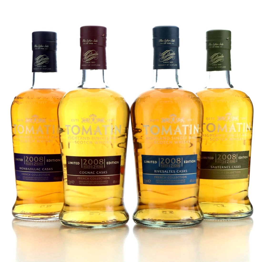 Tomatin 2008 French Collection 12 Year Old / 4 x 70cl - Edition 1 - 4