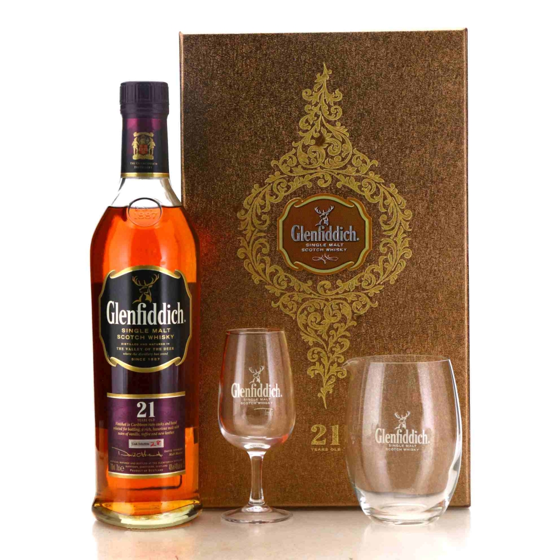 Glenfiddich 21 Year Old Caribbean Rum Finish pre-2014 Gift Pack