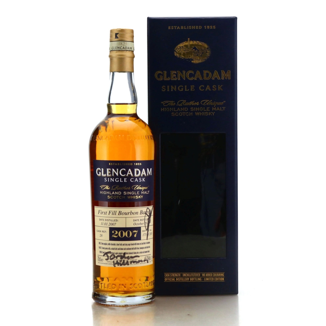 Glencadam 2007 Single Bourbon Cask / Signed