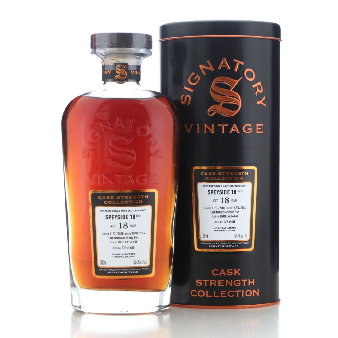 Macallan 'Speyside M' 2005 Signatory Vintage 18 Year Old Cask Strength #46