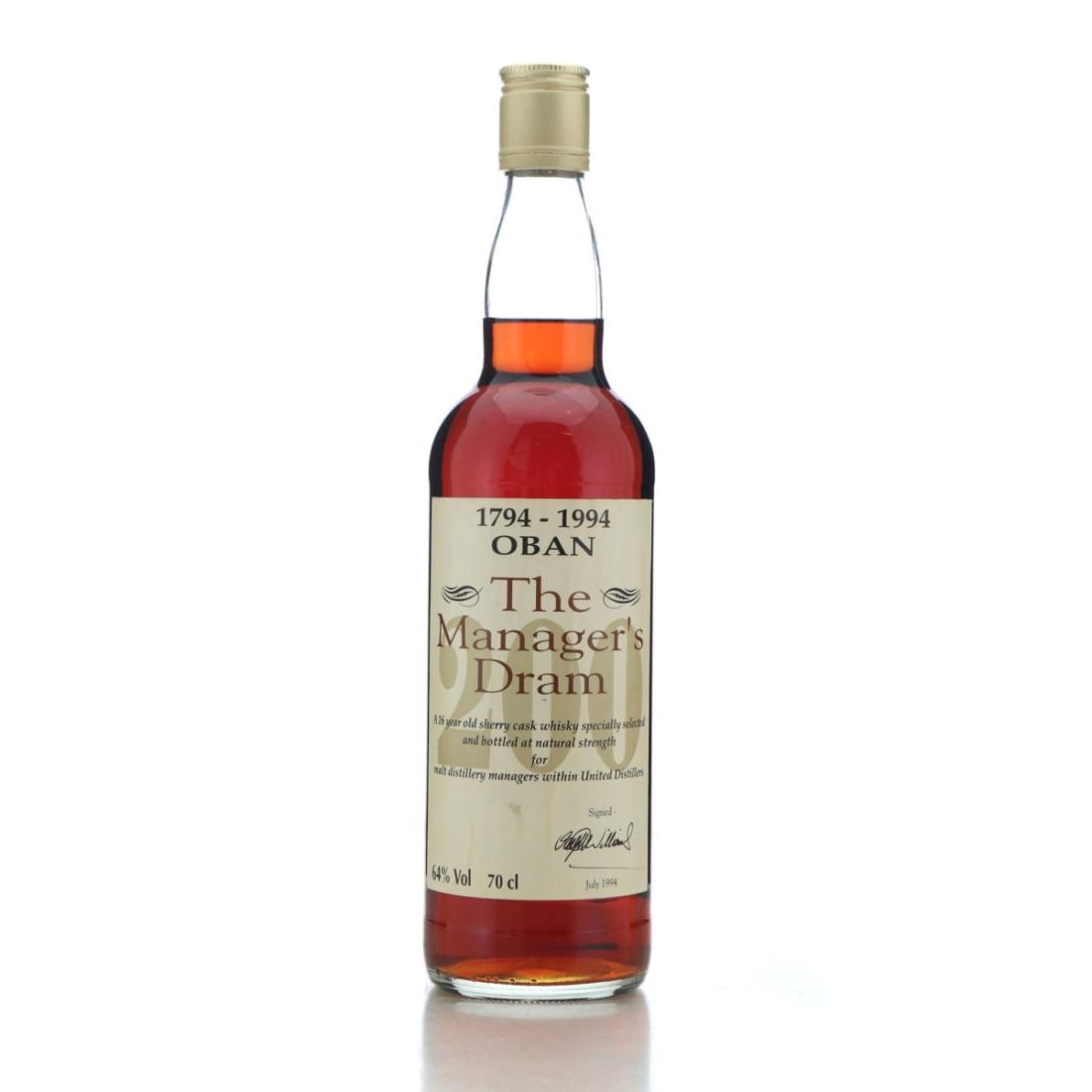 Oban The Manager S Dram 16 Bicentenary