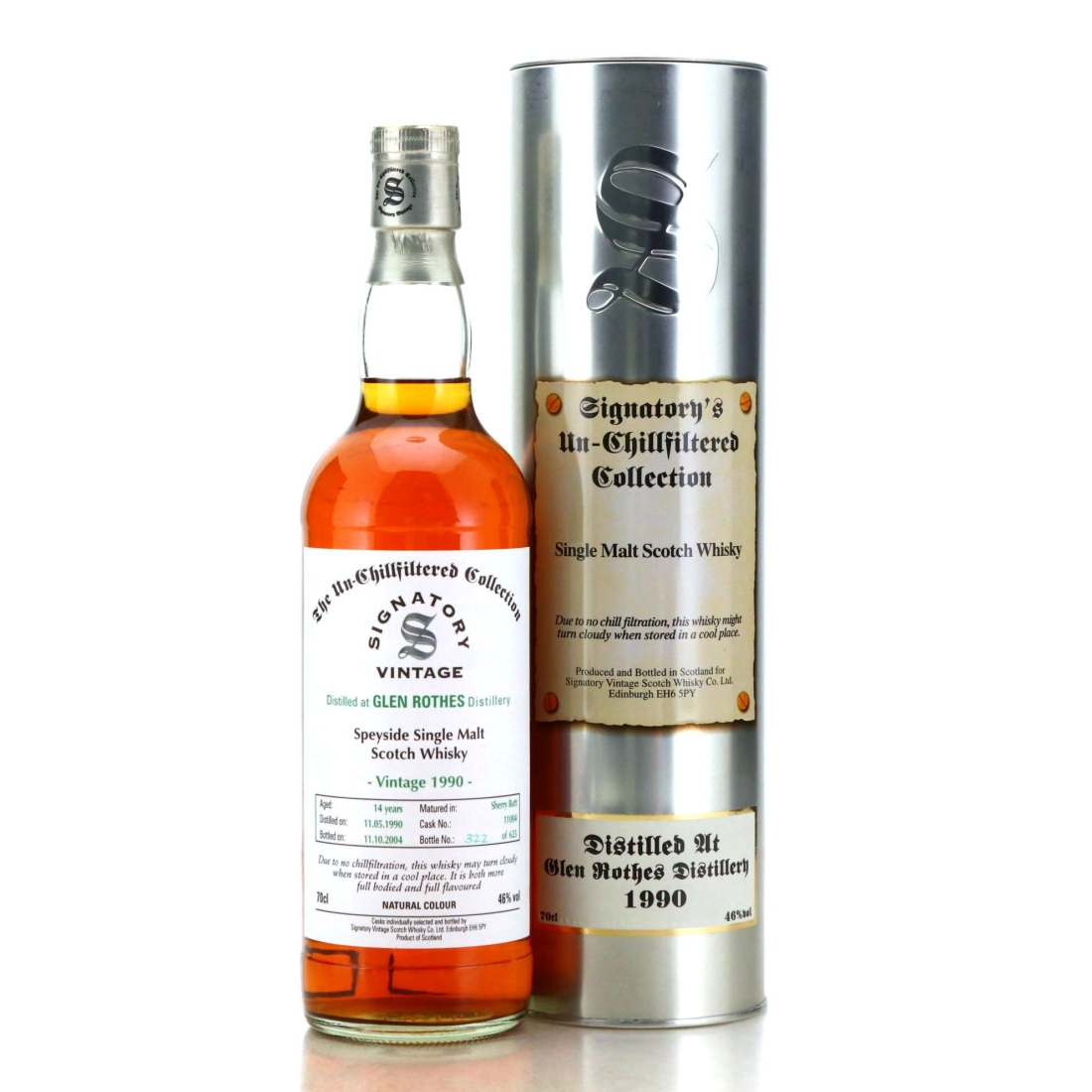 Glenrothes 1990 Signatory Vintage 14 Year Old
