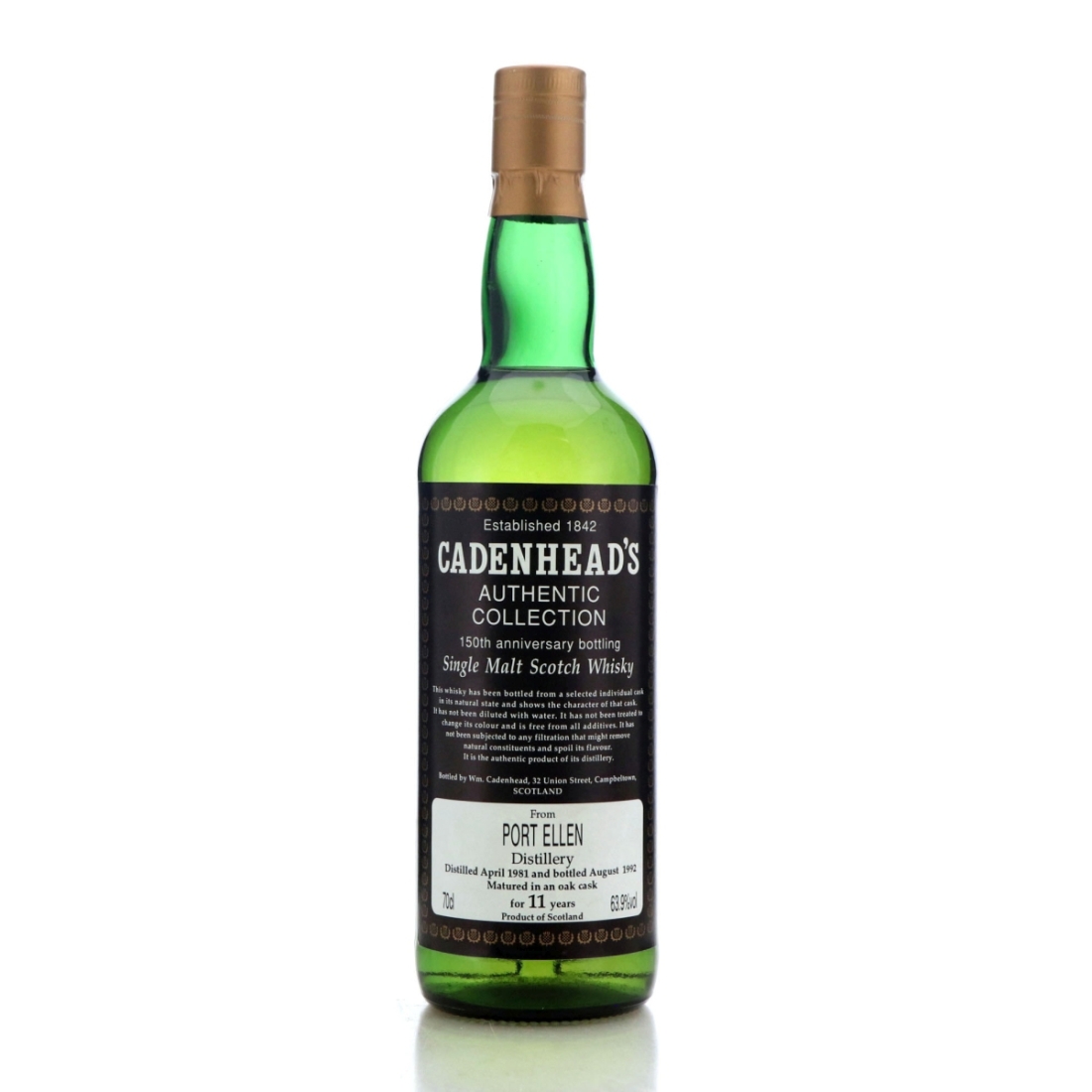 Port Ellen 1981 Cadenhead's 11 Year Old / 150th Anniversary