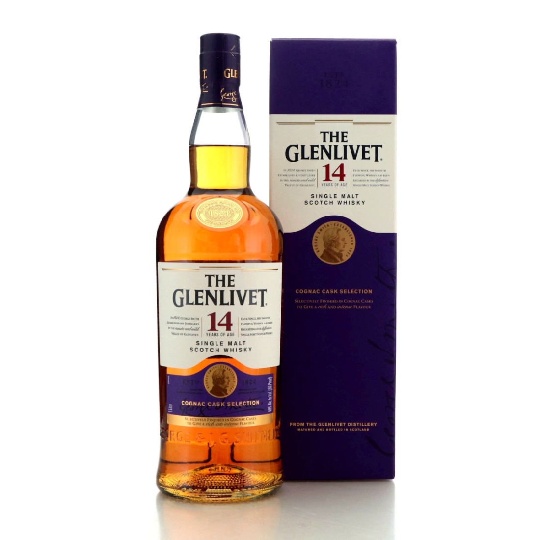 Glenlivet 14 Year Old Cognac Cask Matured 1 Litre