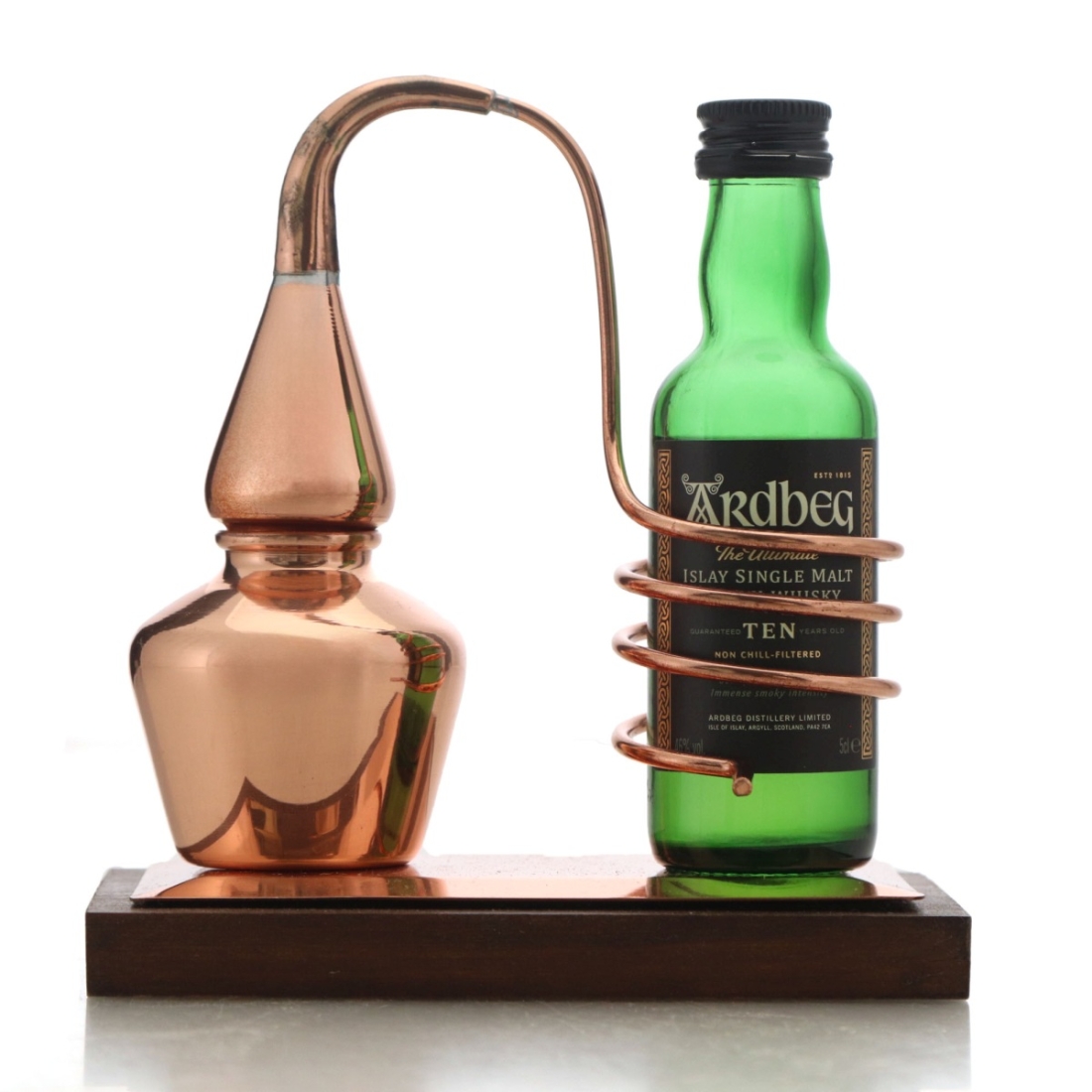 Ardbeg 10 Year Old Miniature / includes Pot Still Plinth