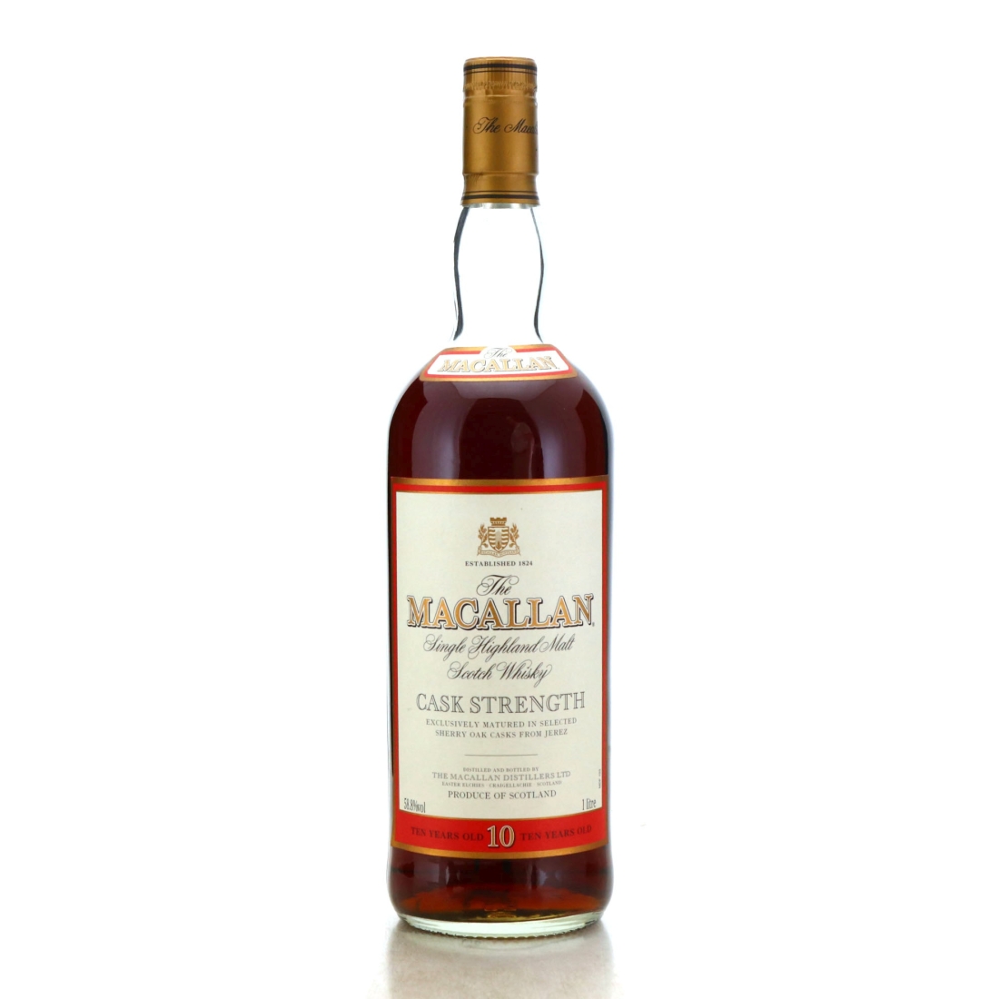 Image for Macallan 10 Year Old Cask Strength 1 Litre early 2000s / 58.8%