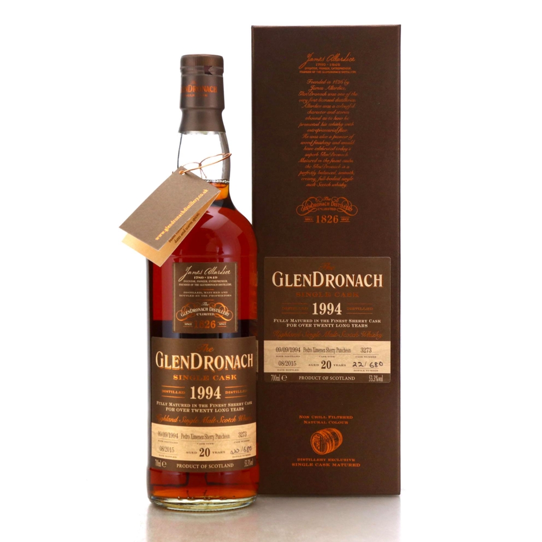 Glendronach 1994 Single PX Cask 20 Year Old #3273 / Batch 12