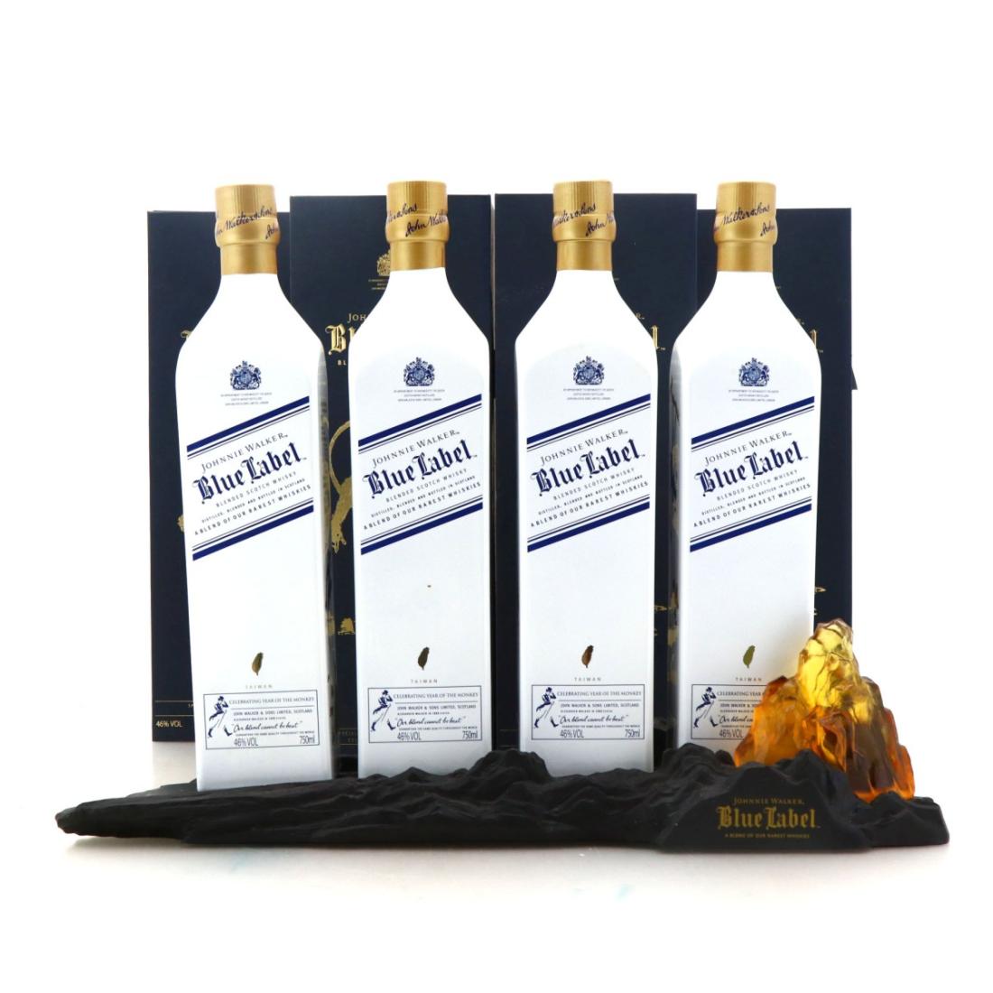Johnnie Walker Blue Label Year Of The Monkey 4 X Taiwan Includes Display Stand