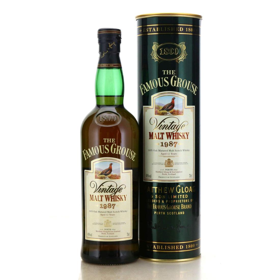 Famous Grouse 1987 Vintage Malt 12 Year Old