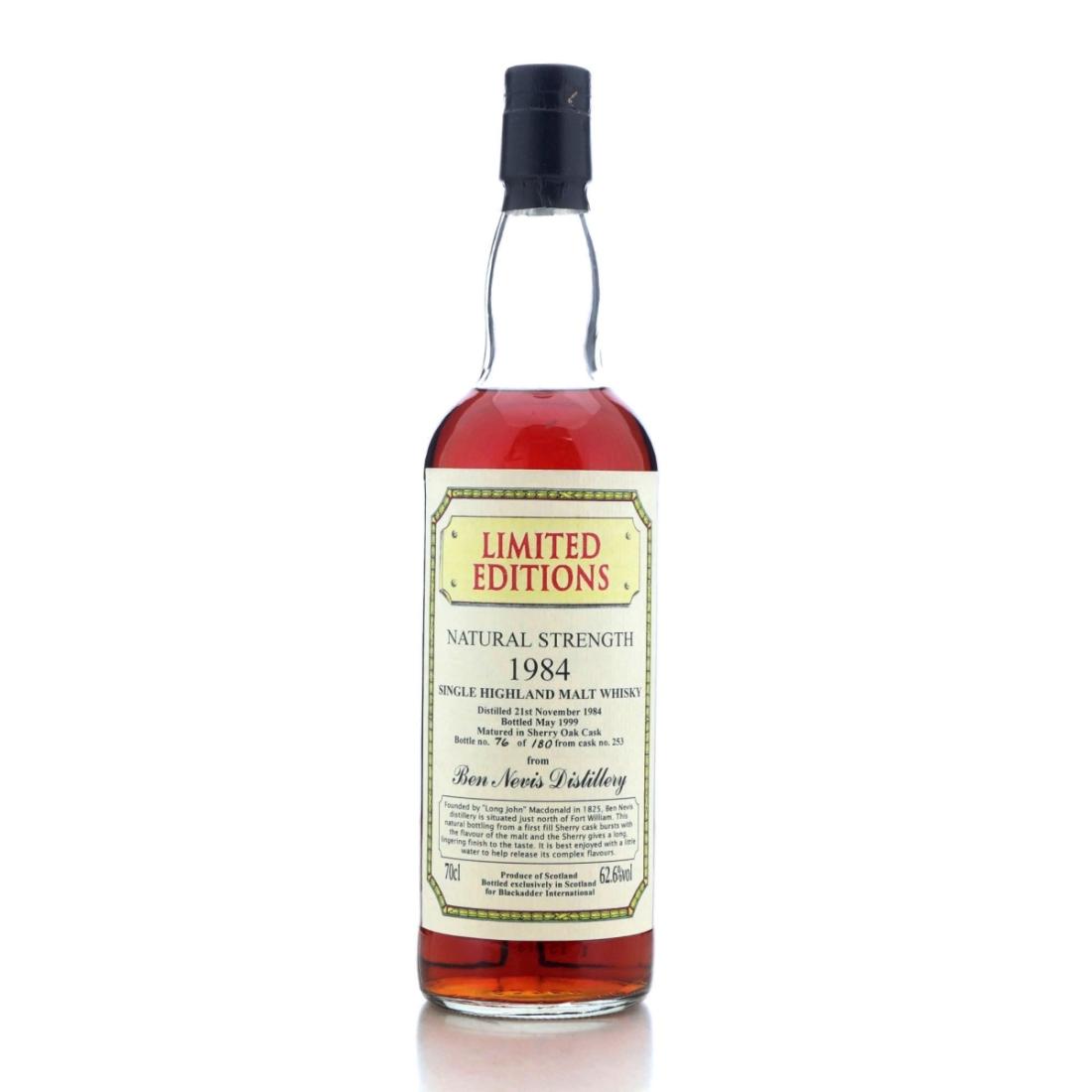 Ben Nevis 1984 Blackadder Natural Strength Sherry Cask Limited Editions