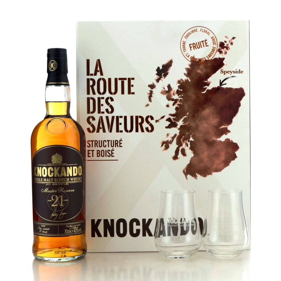 Knockando 21 Year Old Master's Reserve Gift Pack / French Import