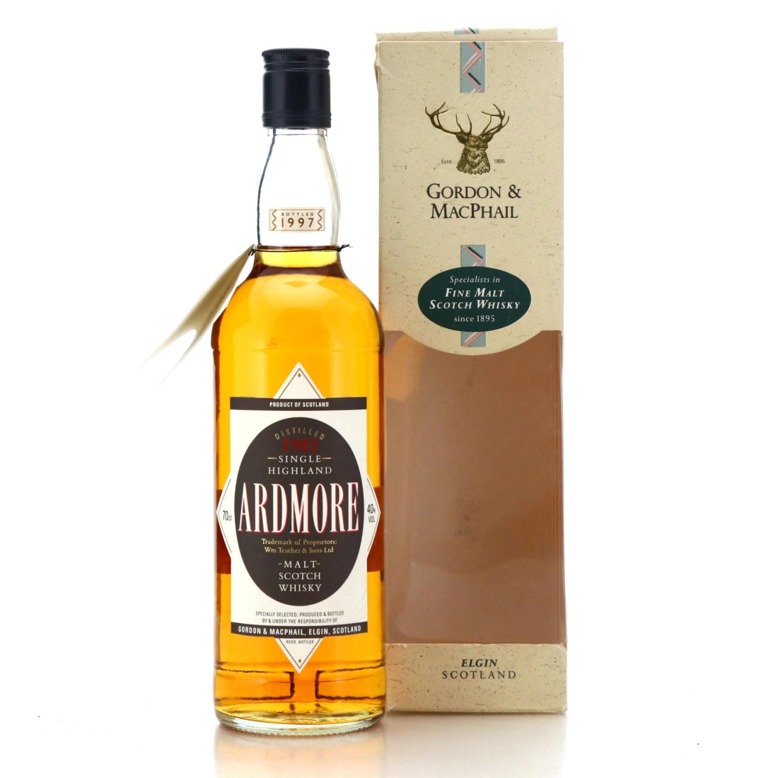 Ardmore 1981 Gordon and MacPhail bottled 1997