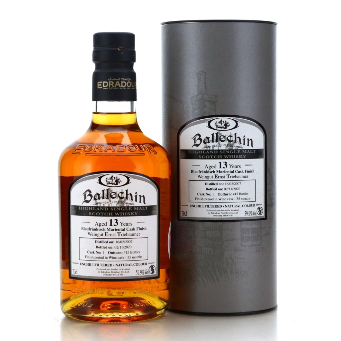 Ballechin 2007 Single Blaufrankisch Mariental Cask #1 13 Year Old