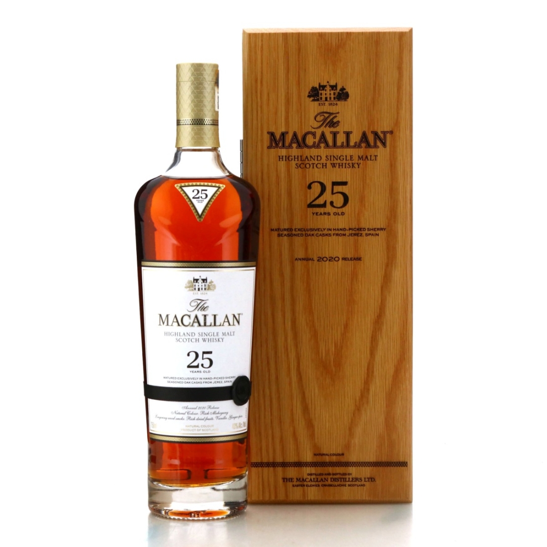 Macallan 25 Year Old Sherry Oak 2020 Release 75cl / US Import