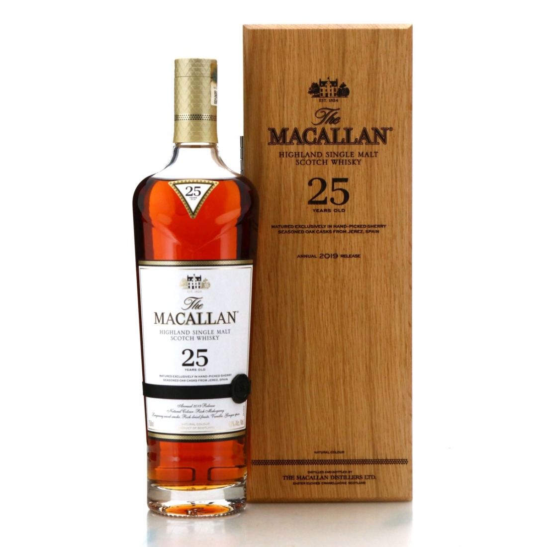 Macallan 25 Year Old Sherry Oak 2019 Release 75cl / US Import