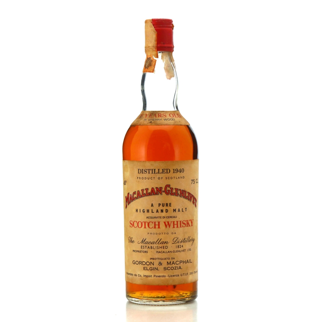 Image for Macallan 1940 Gordon and MacPhail 33 Year Old / Co. Pinerolo Import