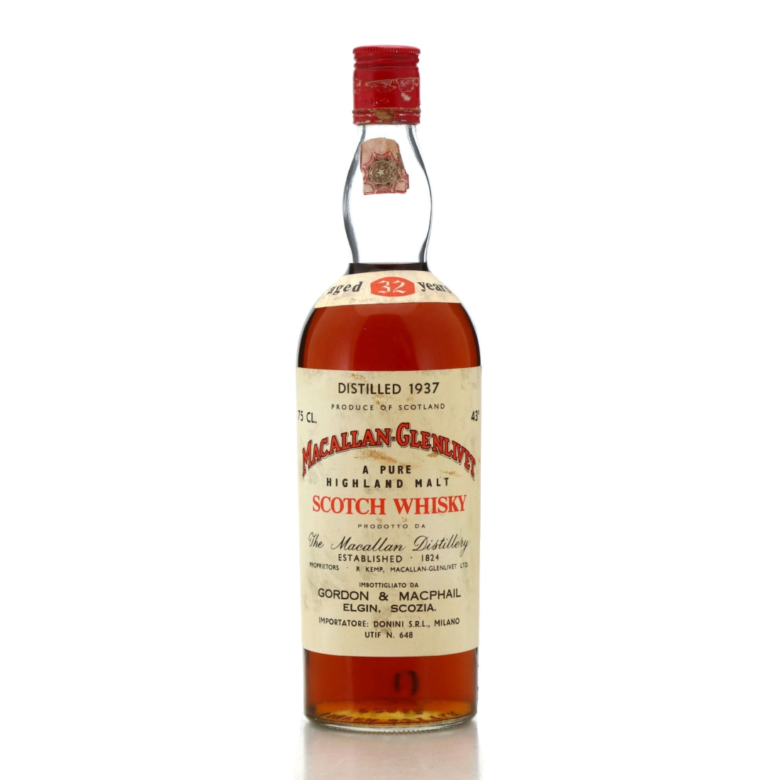 Macallan 1937 Gordon and MacPhail 32 Year Old / Donini Import