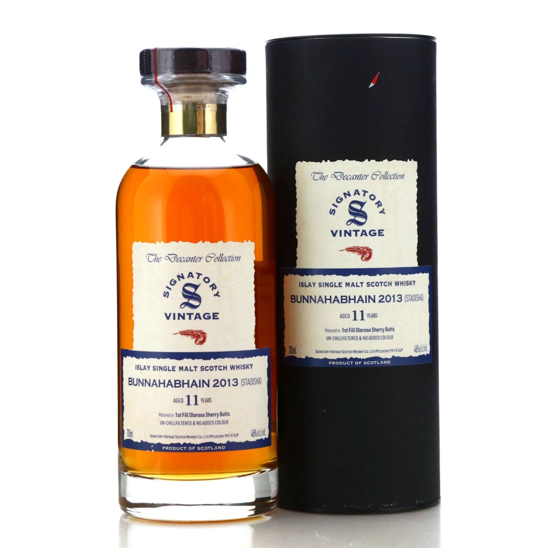 Bunnahabhain Staoisha 2013 Signatory Vintage 11 Year Old Decanter