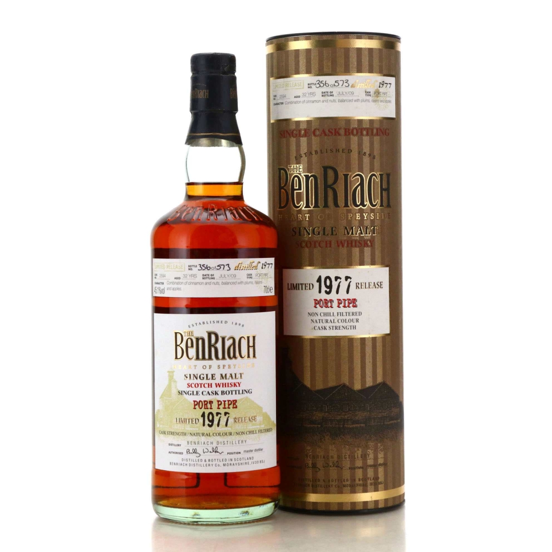 Benriach 1977 Single Port Pipe 32 Year Old #2594