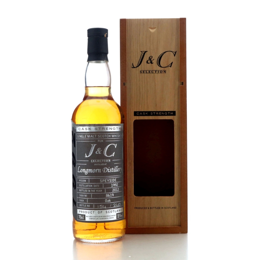 Longmorn 1992 J&C Selections Cask Strength Single Cask