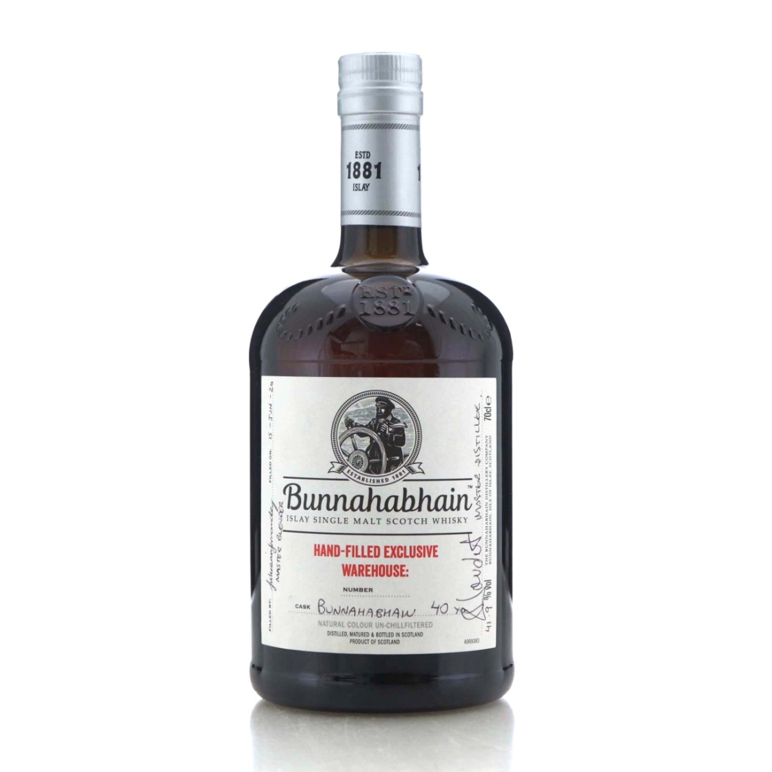 Bunnahabhain 40 Year Old Hand Filled / Signed